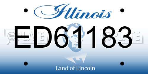 ED61183 Illinois License Plate