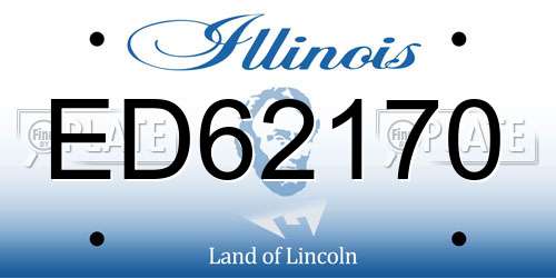 ED62170 Illinois License Plate