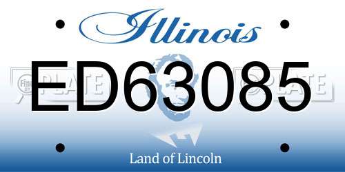 ED63085 Illinois License Plate