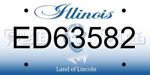 ED63582 Illinois License Plate