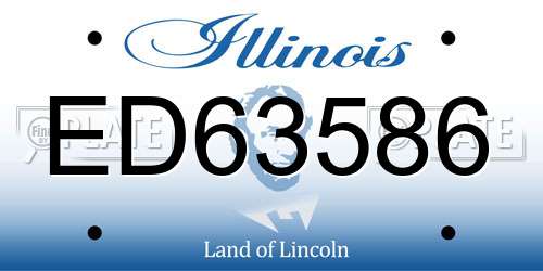 ED63586 Illinois License Plate