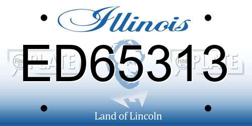 ED65313 Illinois License Plate