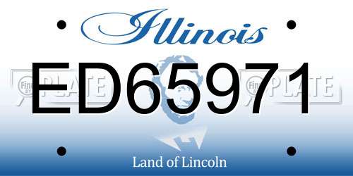 ED65971 Illinois License Plate
