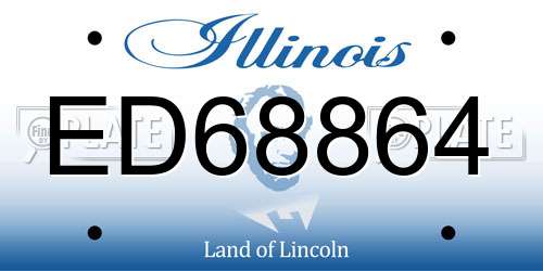 ED68864 Illinois License Plate