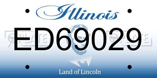 ED69029 Illinois License Plate