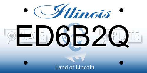 ED6B2Q Illinois License Plate