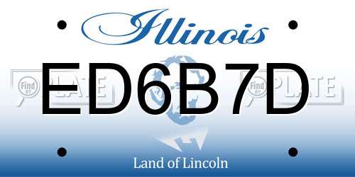 ED6B7D Illinois License Plate