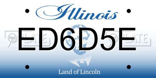 ED6D5E Illinois License Plate