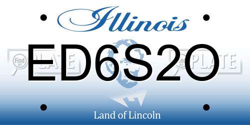ED6S2O Illinois License Plate