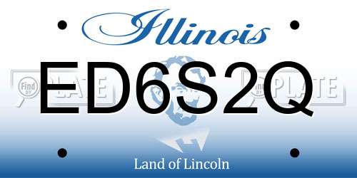 ED6S2Q Illinois License Plate