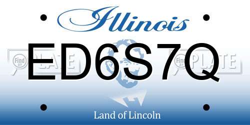 ED6S7Q Illinois License Plate