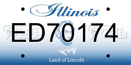 ED70174 Illinois License Plate