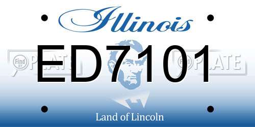 ED7101 Illinois License Plate