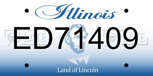 ED71409 Illinois License Plate