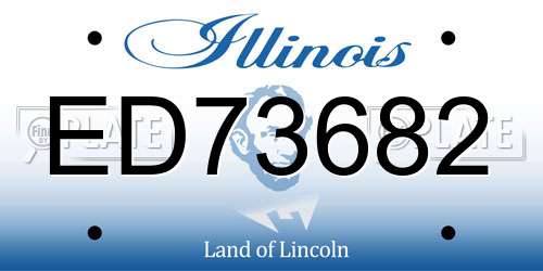 ED73682 Illinois License Plate