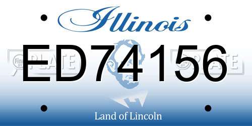 ED74156 Illinois License Plate