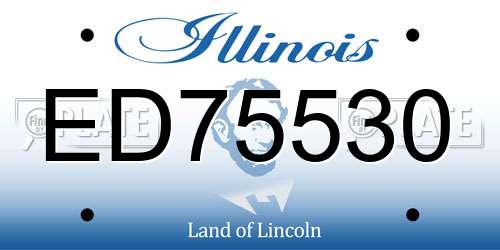 ED75530 Illinois License Plate