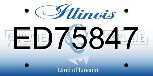 ED75847 Illinois License Plate
