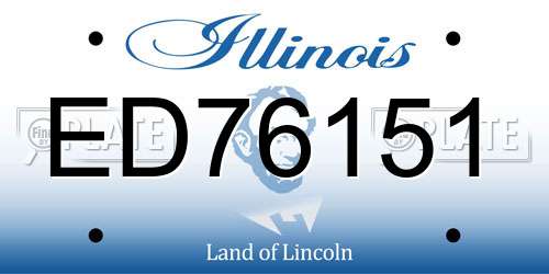 ED76151 Illinois License Plate