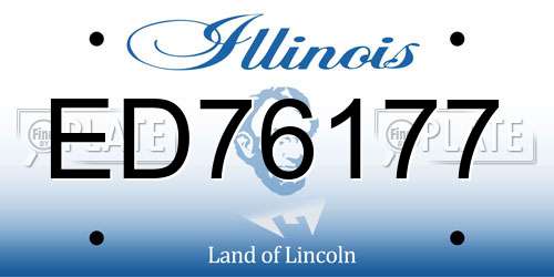 ED76177 Illinois License Plate