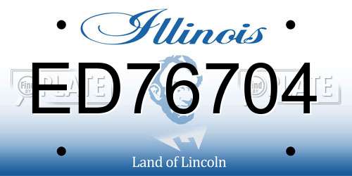 ED76704 Illinois License Plate