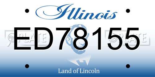 ED78155 Illinois License Plate