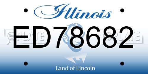 ED78682 Illinois License Plate