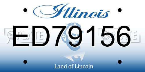 ED79156 Illinois License Plate