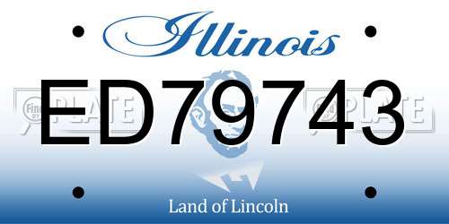 ED79743 Illinois License Plate