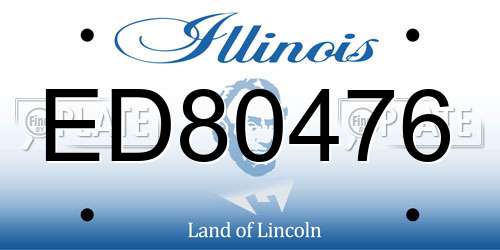ED80476 Illinois License Plate