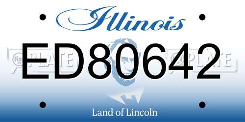 ED80642 Illinois License Plate