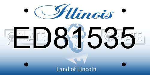 ED81535 Illinois License Plate