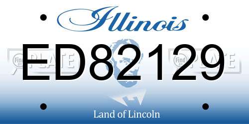 ED82129 Illinois License Plate