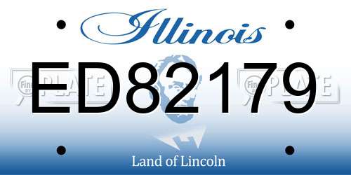 ED82179 Illinois License Plate