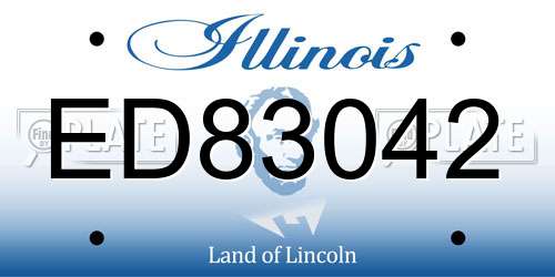 ED83042 Illinois License Plate