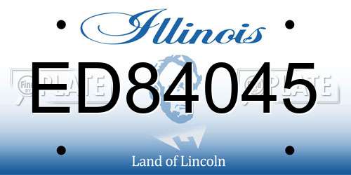 ED84045 Illinois License Plate