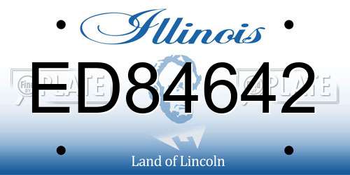 ED84642 Illinois License Plate