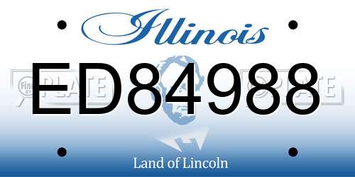 ED84988 Illinois License Plate