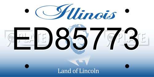 ED85773 Illinois License Plate