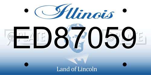 ED87059 Illinois License Plate