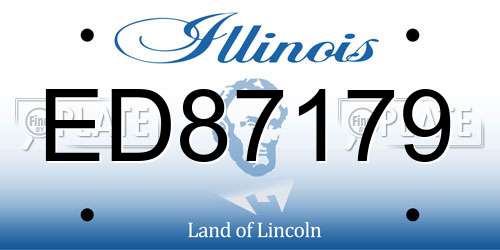 ED87179 Illinois License Plate