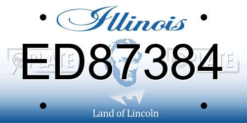 ED87384 Illinois License Plate