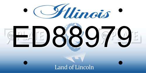 ED88979 Illinois License Plate