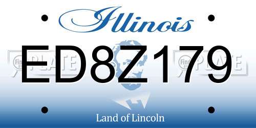 ED8Z179 Illinois License Plate