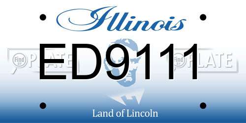 ED9111 Illinois License Plate