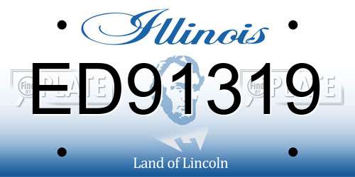 ED91319 Illinois License Plate