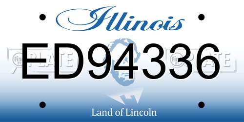 ED94336 Illinois License Plate