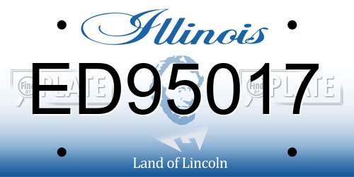 ED95017 Illinois License Plate