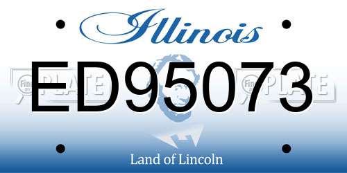 ED95073 Illinois License Plate