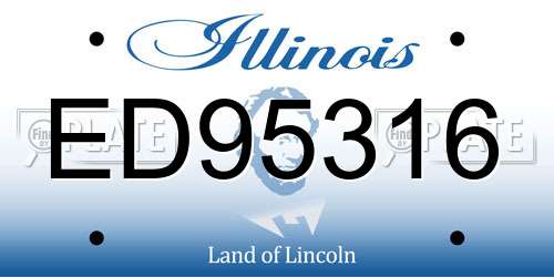 ED95316 Illinois License Plate